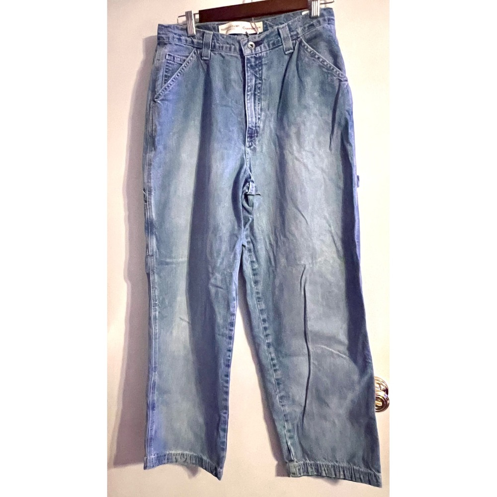Vintage Y2K Carpenter Jeans Womens 10 Baggy Wide Leg Utility Workwear Denim
